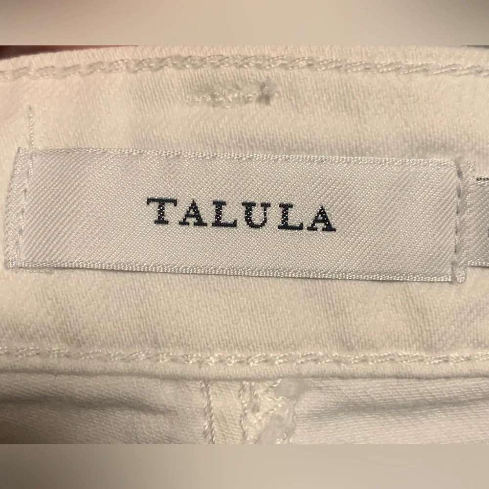 Talula White Denim Raw Hem Shorts